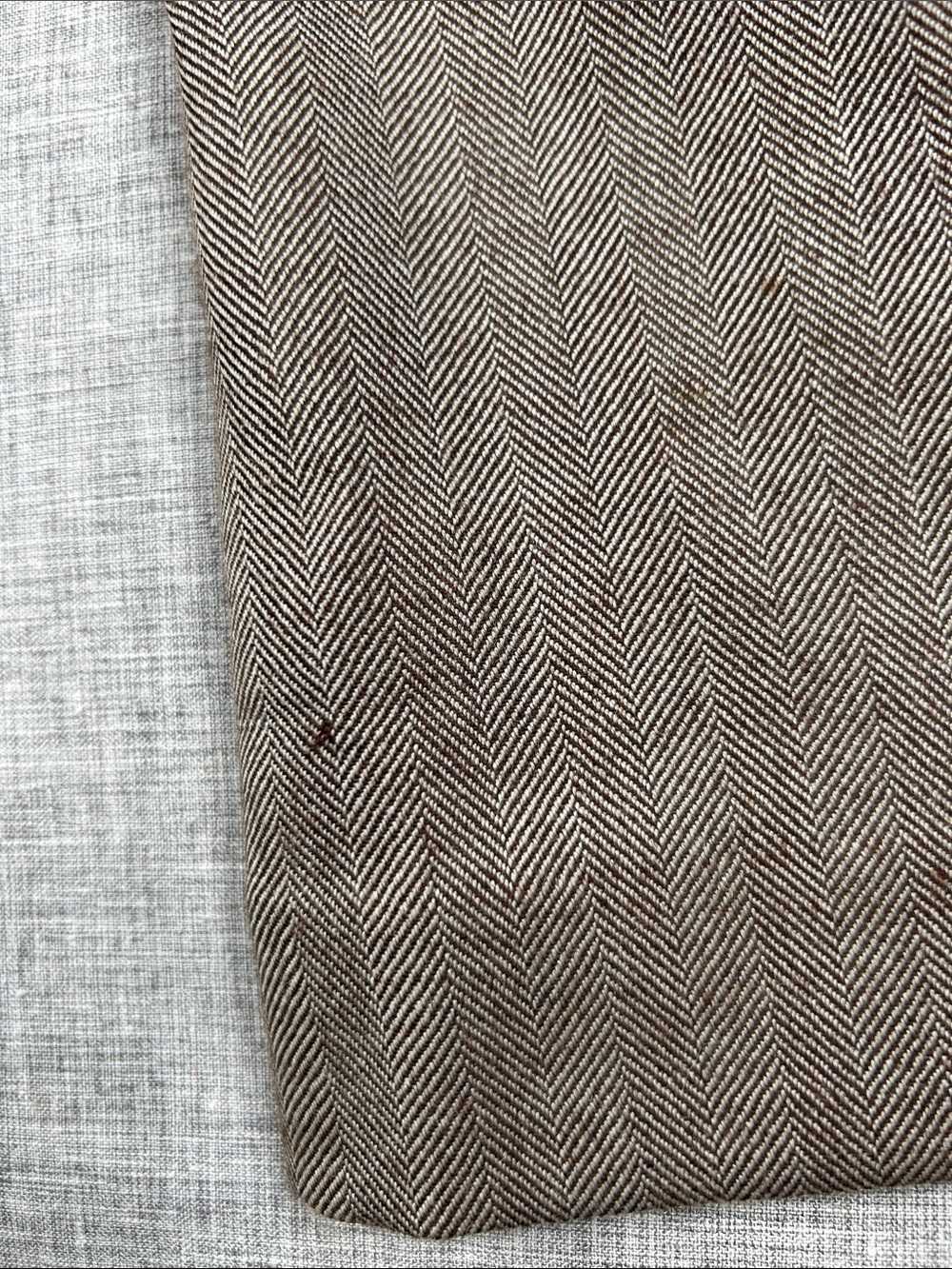 Banana Republic Martin Fit 12R Wool Herringbone Wide Leg Trouser Pants Brown - Picture 11 of 13